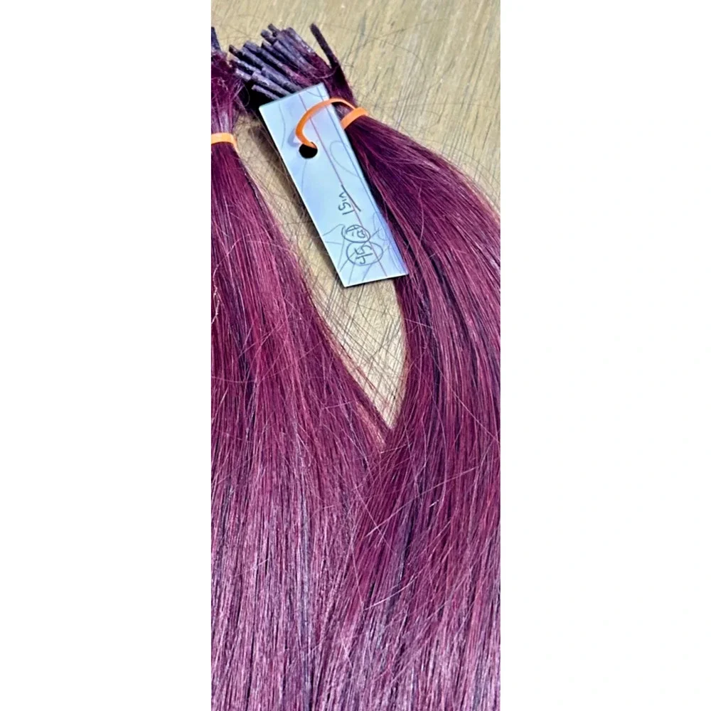 Stick I-Tip link fusion human Hair Extension 58pc Pre Bonded bead 14